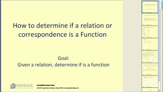 How do you figure out if a relation is a function?
