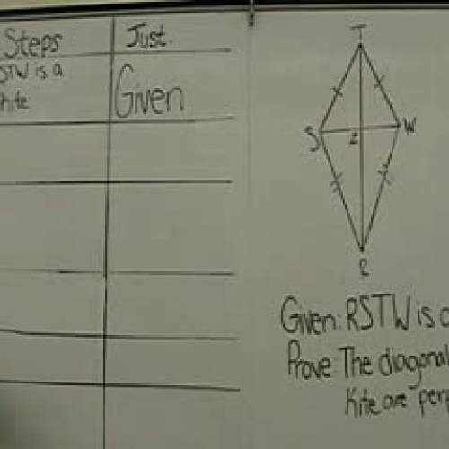 Proof Diagonals of a Kite are Perpendicular