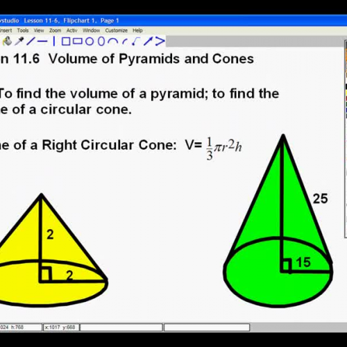 Lesson 116 Volume of Cones and Pyramids