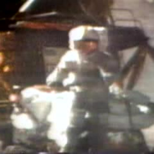 Hammer and Feather Drop on Moon