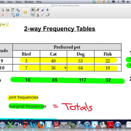 2way frequency tables lesson