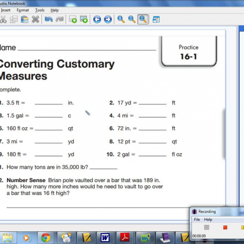 16-1 Converting Customary Measures