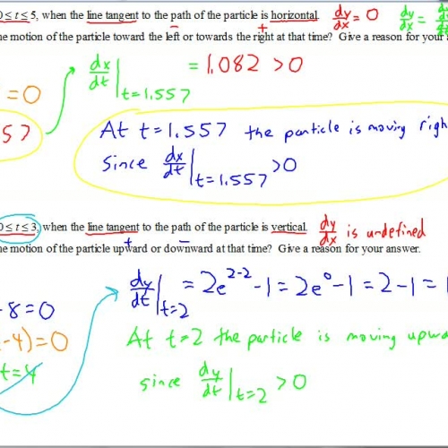 AP Calculus BC Notes Parametric Formulas For Calculus