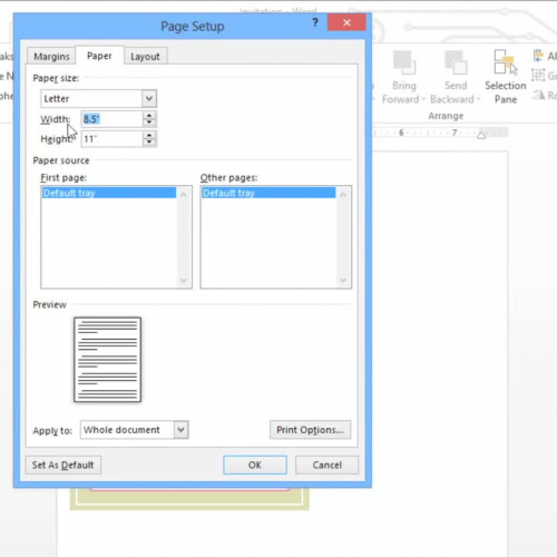 microsoft word page layouts