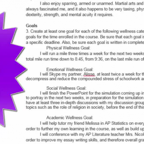 physical wellness essay