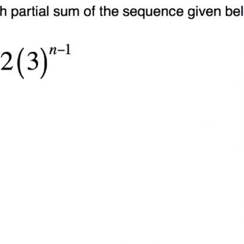 how to calculate partial sum of a geometric sequence
