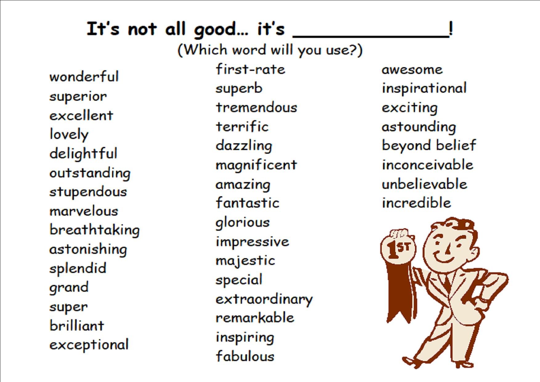 It s All Good Other Ways To Say Good Word Wall TeacherTube