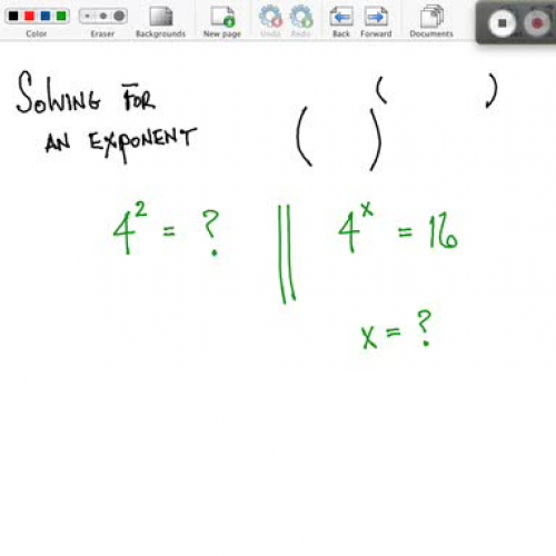 Solving for an unknown exponent with the natu