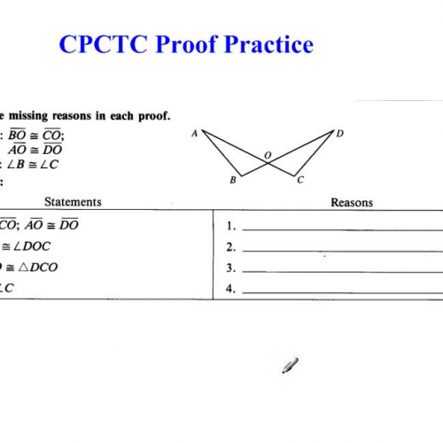 Cpctc Proofs Worksheet With Answers Pdf