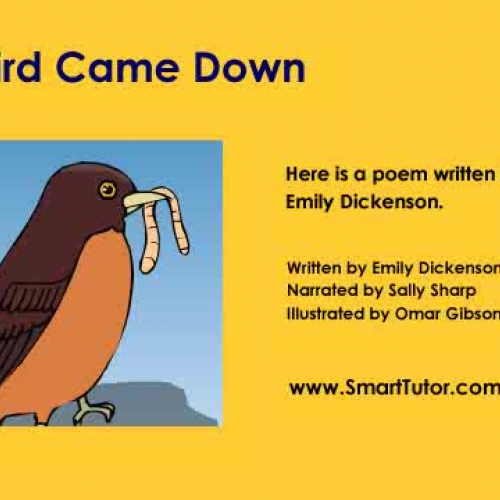 an analysis of the poem a bird came down the walk by emily dickinson A bird came down the walk” and “a narrow fellow in the grass” are both best known poems in the world by emily dickinson both poems talk about descriptions of. an analysis of the poem a bird came down the walk by emily dickinson A bird came down the walk” and “a narrow fellow in the grass” are both best known poems in the world by emily dickinson both poems talk about descriptions of.
