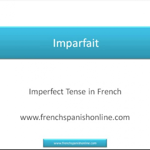 imparfait endings french