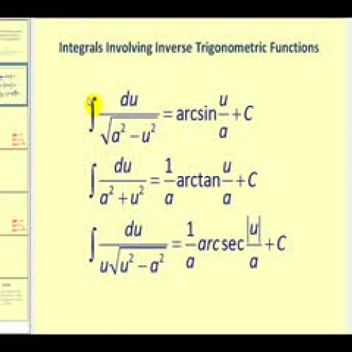 Integration Involving Inverse Trig Functions 0444