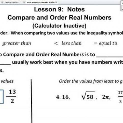 practice and problem solving 1 3 compare and order real numbers