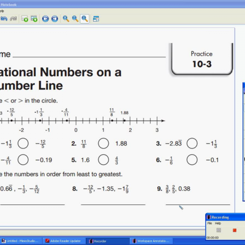 10-3 Rational Numbers On a Number Line