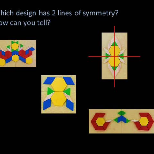 WHICH DESIGN HAS 2 LINES OF SYMMETRY