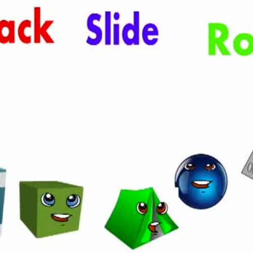 Stack slide or roll 3D shape song