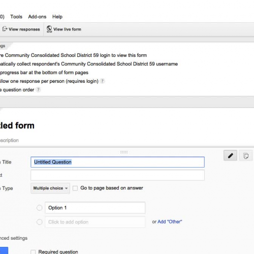 Using Google Forms to Create 