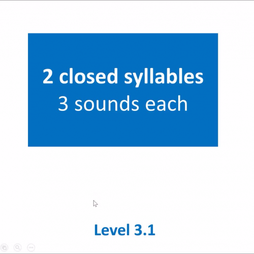 3.1 Two Closed Syllable Words
