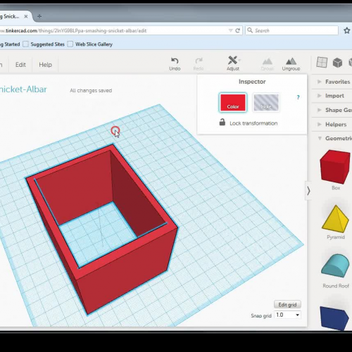 Cutting in Tinkercad