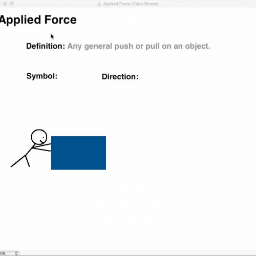 Applied Force Definition TeacherTube