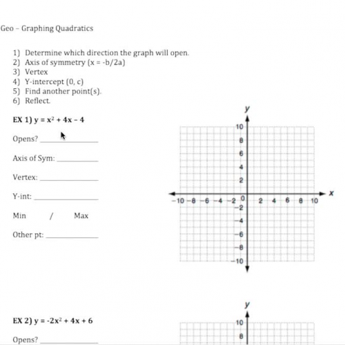 Graphing quadratics