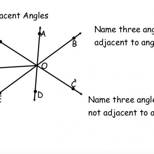 Naming Adjacent Angles