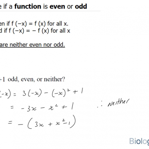 How to determine if a function is even or odd
