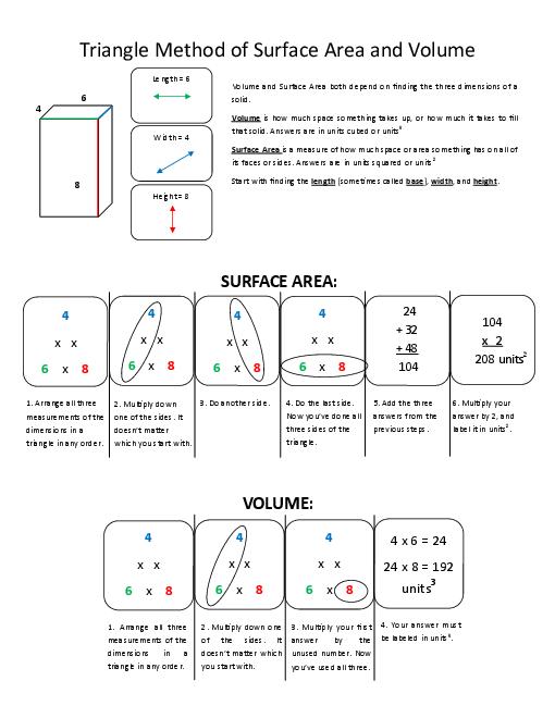 Math Worksheets Surface Area Volume And Surface Area Geometry Worksheets The Free For Of Cubes