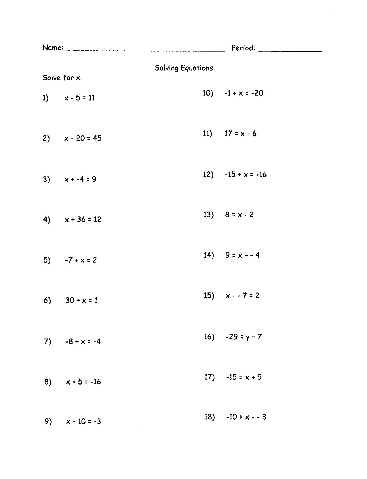 multiplication equations worksheets inverse equations multiplication